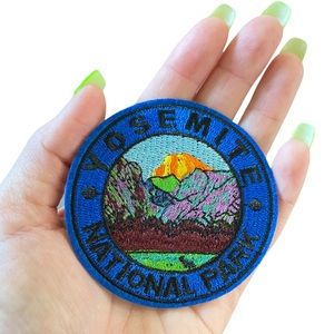 Yosemite National Park Embroidered Patch Hiking Camping California Blue Explore